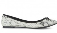 Ballarines pell de serp blanca